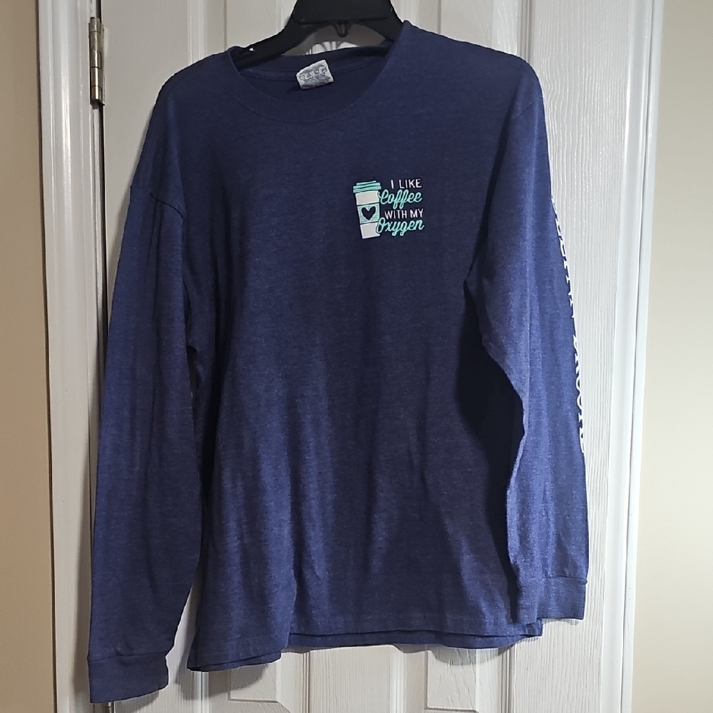 Jadelynn Brooke Blue Long Sleeve Graphic Tee